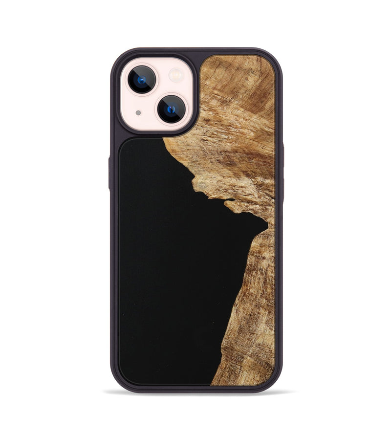 iPhone 14 Wood Phone Case - Naser (Pure Black, 730763)