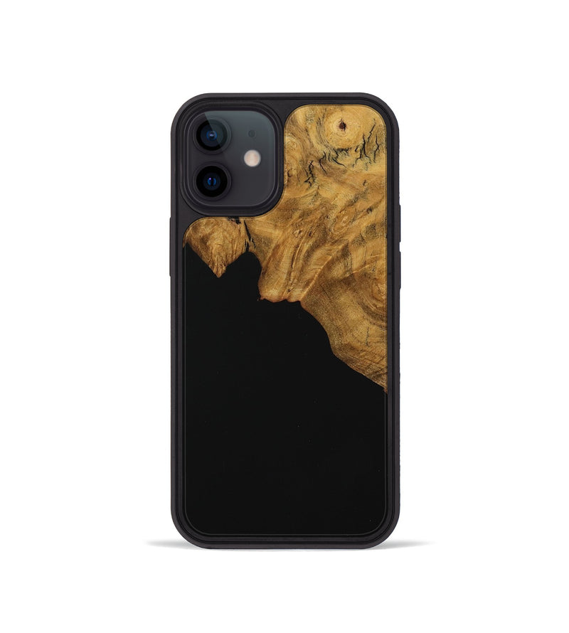 iPhone 12 mini Wood Phone Case - Erla (Pure Black, 730768)