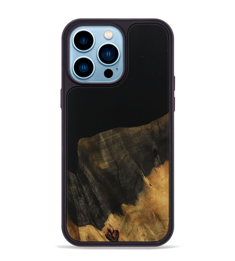 iPhone 14 Pro Max Wood Phone Case - Russ (Pure Black, 730799)