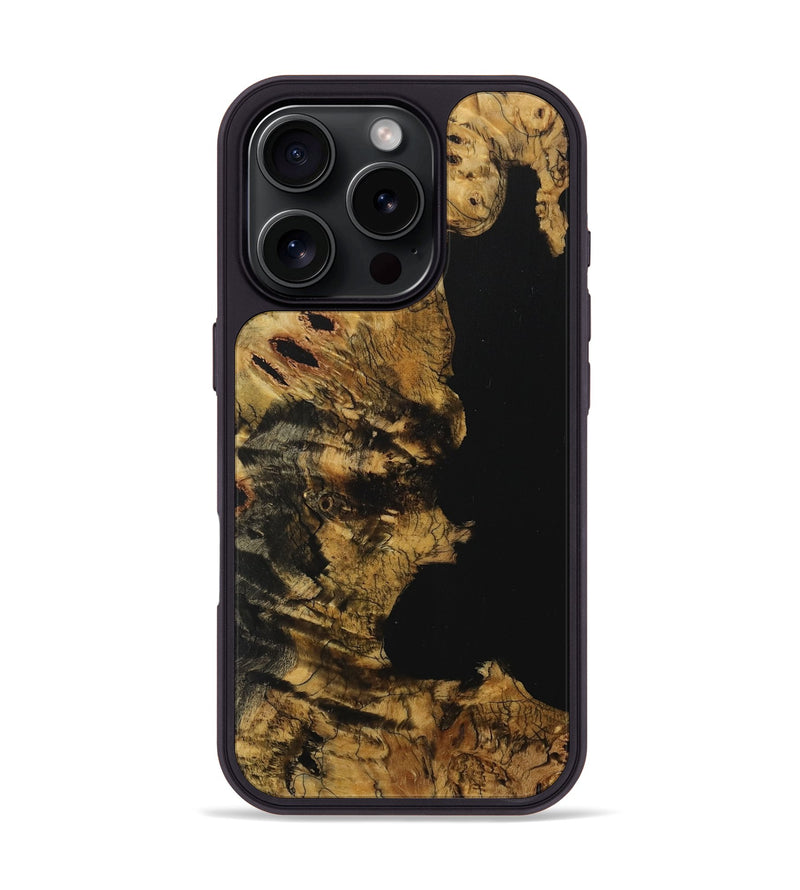 iPhone 16 Pro Wood Phone Case - Wren (Pure Black, 730823)
