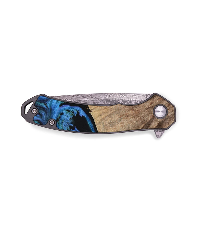 EDC Wood Pocket Knife - Flying (Blue, 730874)