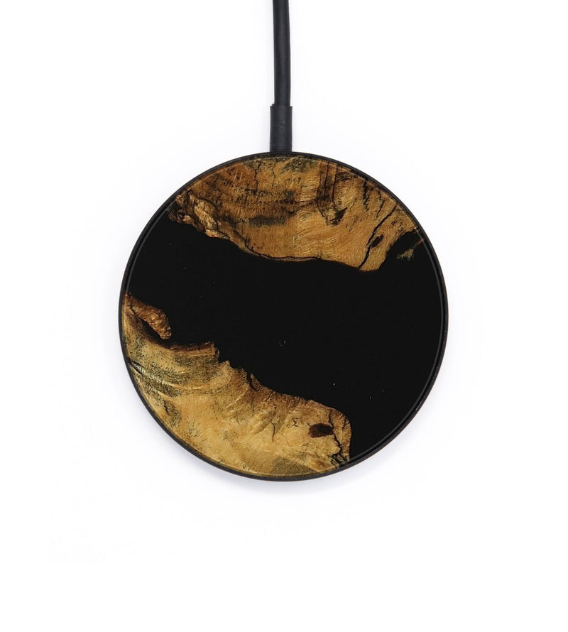 Circle Wood Wireless Charger - Ayanna (Pure Black, 730892)