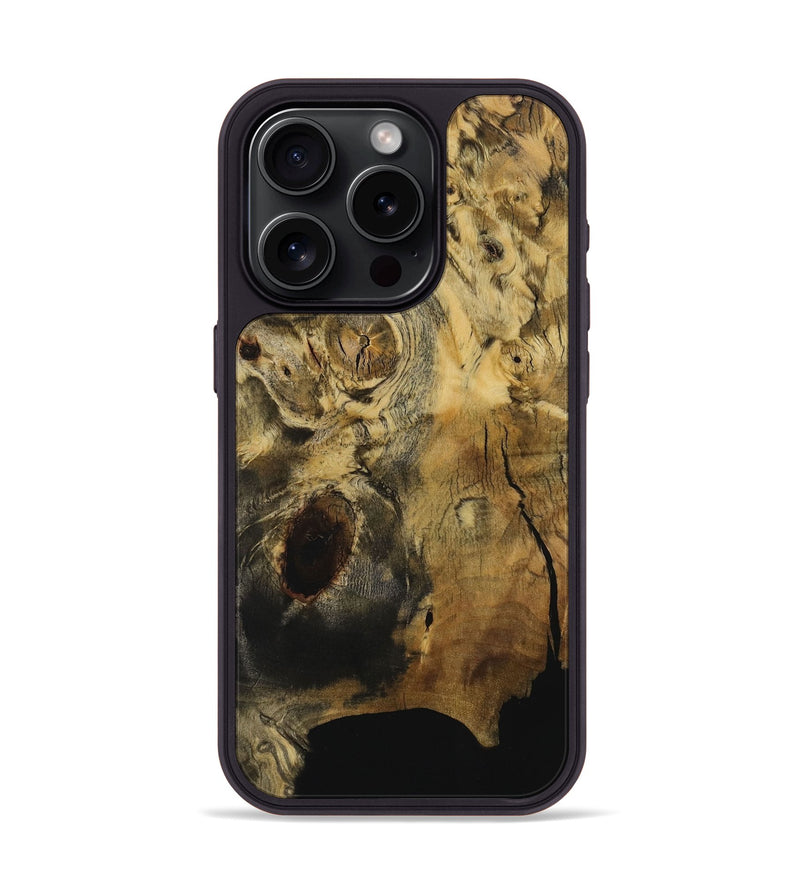 iPhone 15 Pro Wood Phone Case - Marika (Wood Burl, 730899)