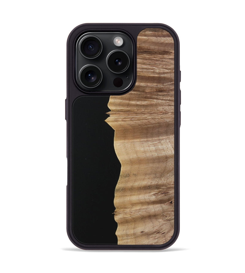 iPhone 16 Pro Wood Phone Case - Kordula (Pure Black, 730965)