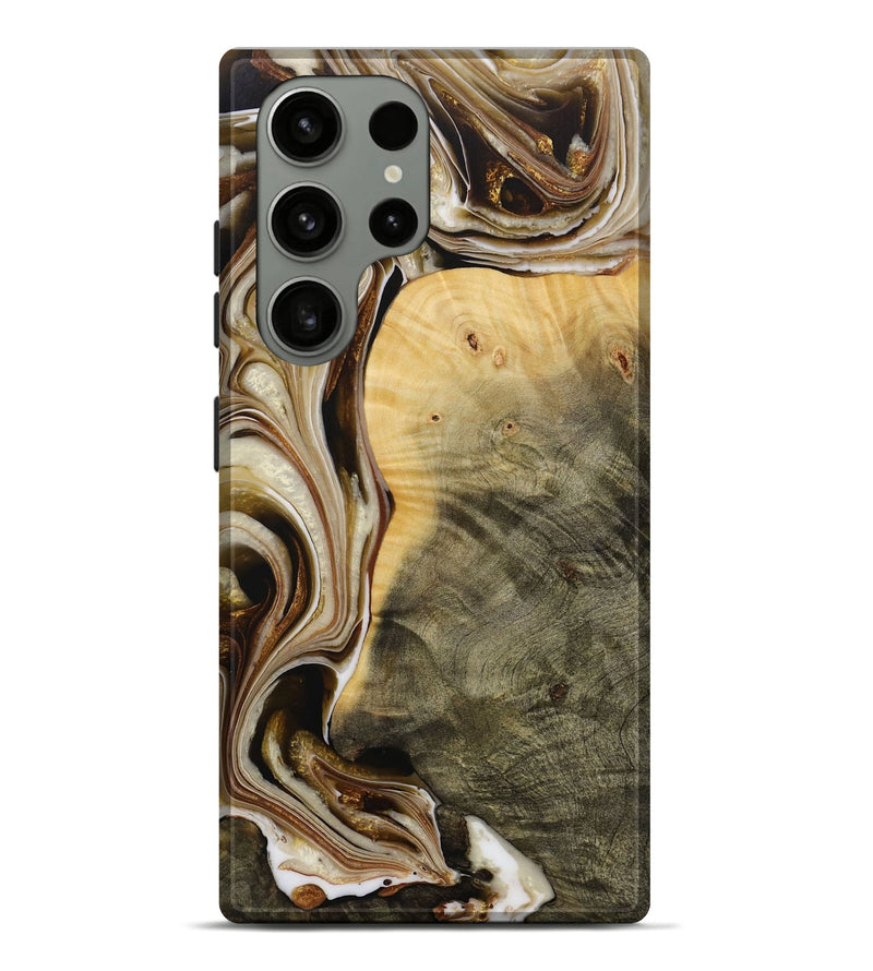 Galaxy S23 Ultra Wood Live Edge Phone Case - Neil (Black & White, 730984)