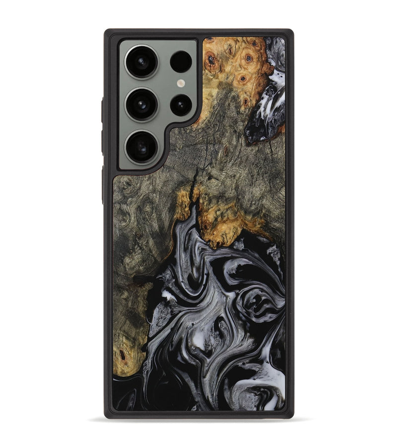 Galaxy S23 Ultra Wood Phone Case - Mirjam (Black & White, 731030)