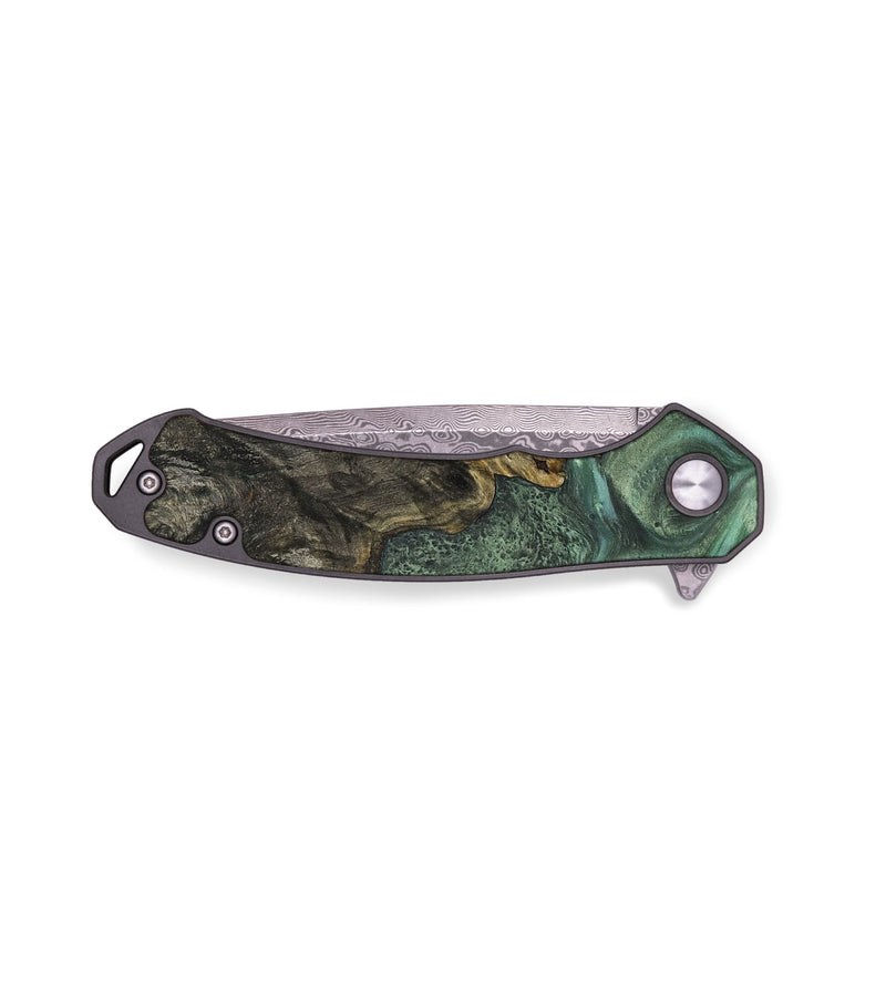 EDC Wood Pocket Knife - Munaz (Green, 731081)