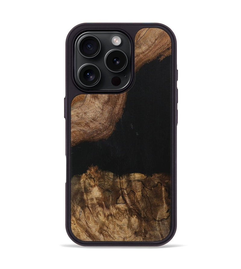 iPhone 16 Pro Wood Phone Case - Alden (Pure Black, 731130)