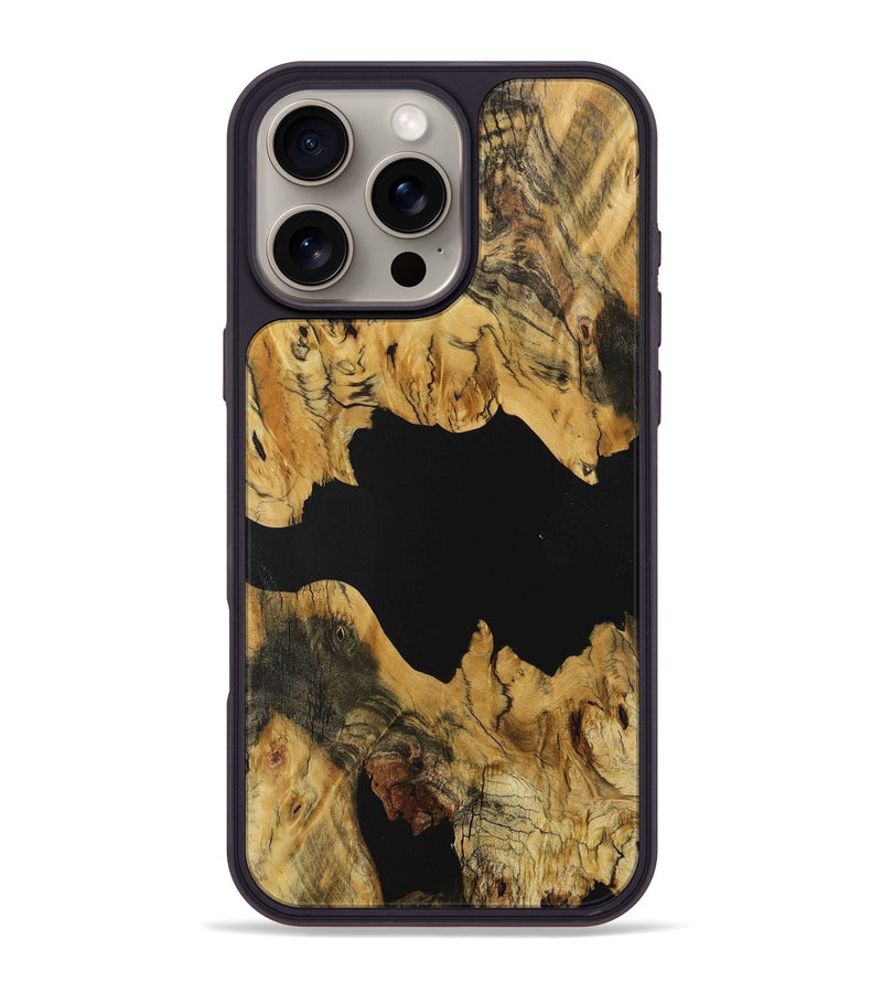 iPhone 16 Pro Max Wood Phone Case - Fima (Pure Black, 731142)