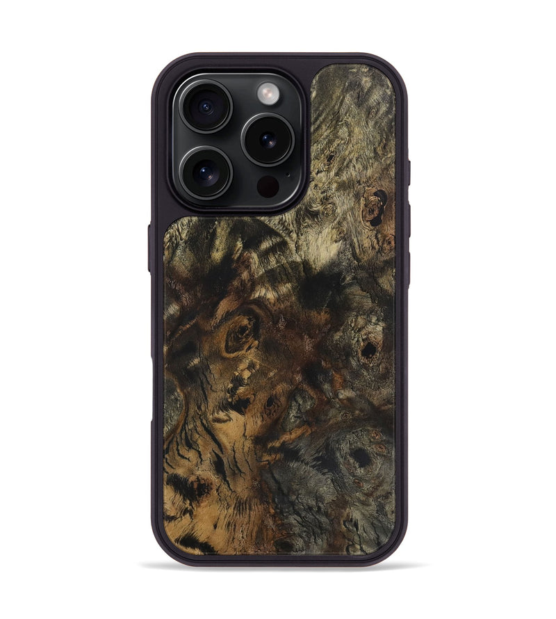 iPhone 16 Pro Wood Phone Case - Merdia (Wood Burl, 731191)