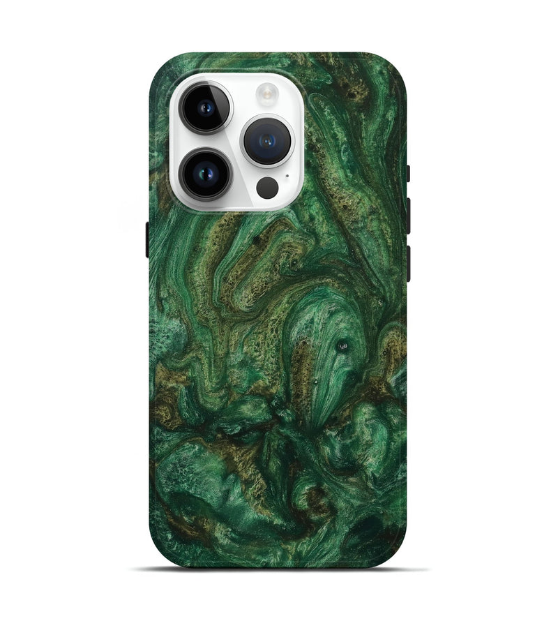 iPhone 15 Pro ResinArt Live Edge Phone Case - Lonneke (Green, 731210)