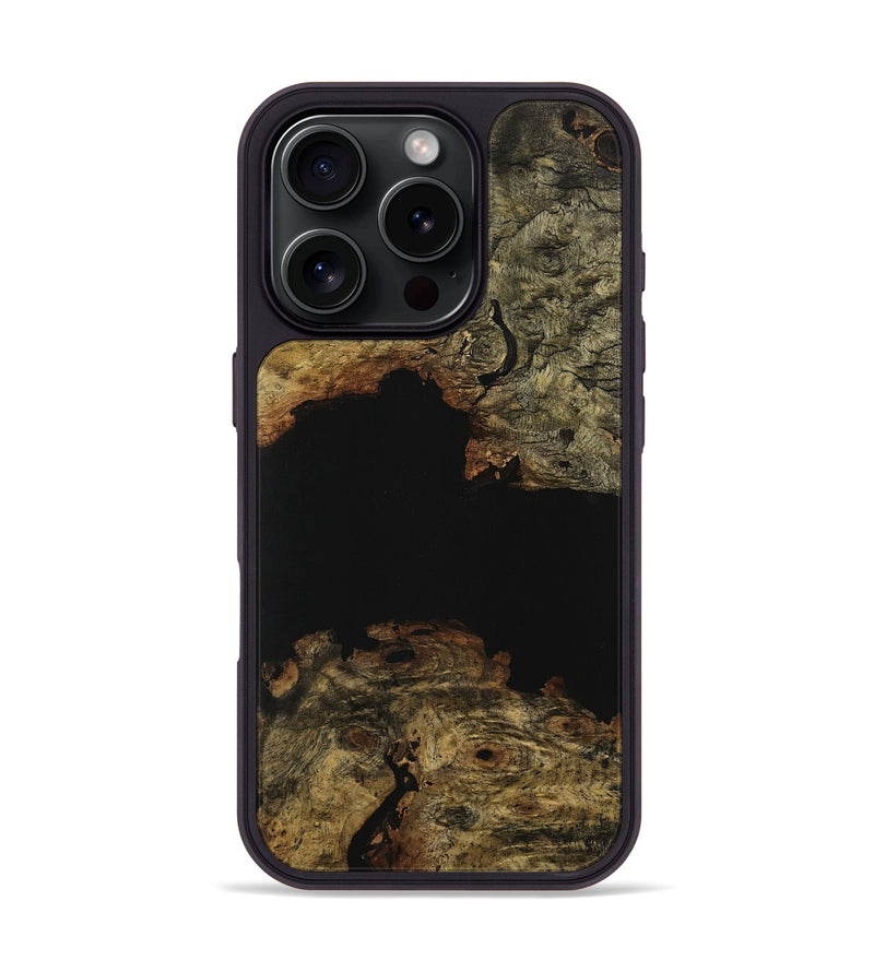 iPhone 16 Pro Wood Phone Case - Murial (Pure Black, 731246)