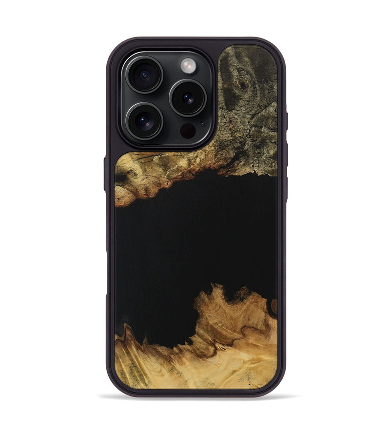 iPhone 16 Pro Wood Phone Case - Vicky (Pure Black, 731274)