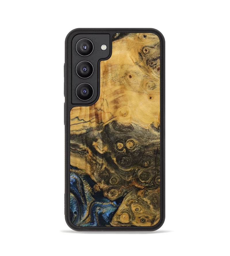 Galaxy S23 Wood Phone Case - Tobi (Teal & Gold, 731277)