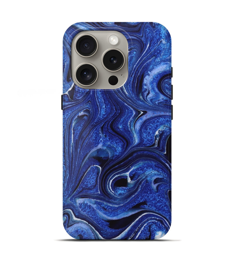 iPhone 16 Pro ResinArt Live Edge Phone Case - Vickie (Blue, 731375)