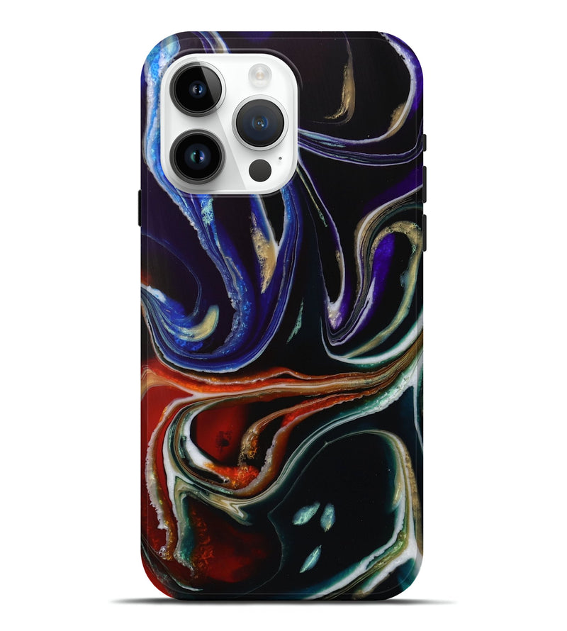 iPhone 15 Pro Max ResinArt Live Edge Phone Case - Clarey (Blue, 731380)