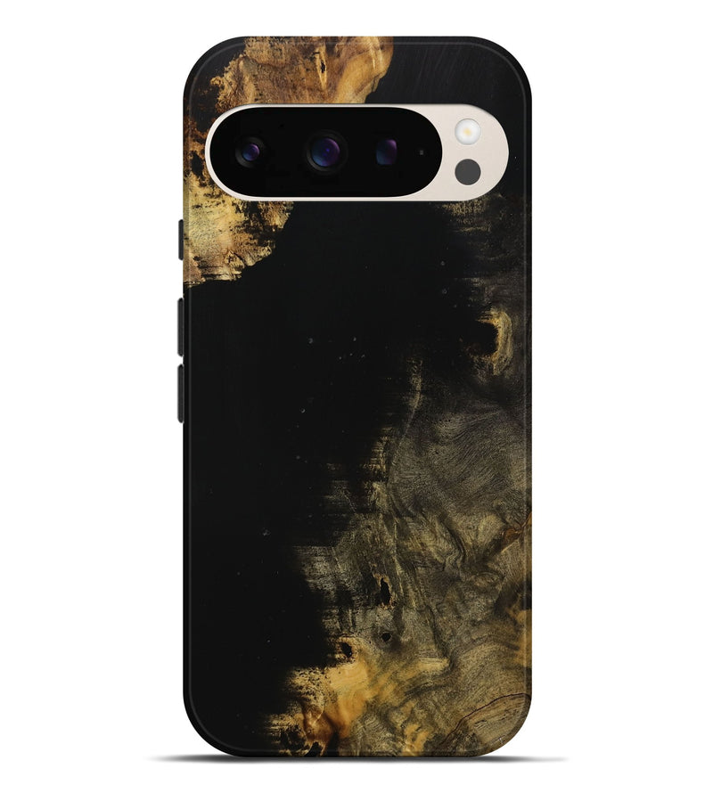 Pixel 9 Pro XL Wood Live Edge Phone Case - Amira (Pure Black, 731390)