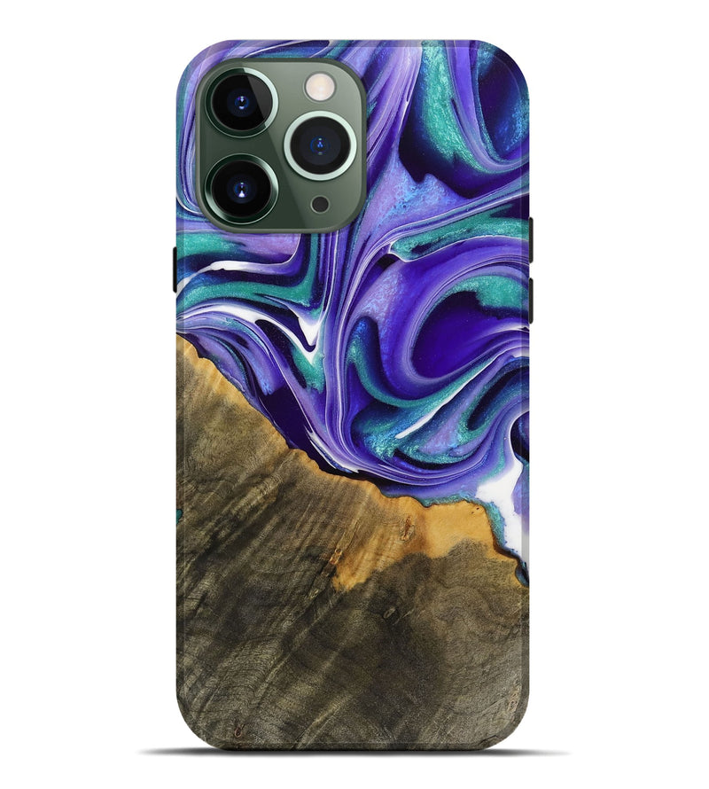 iPhone 13 Pro Max Wood Live Edge Phone Case - Jeromy (Purple, 731414)