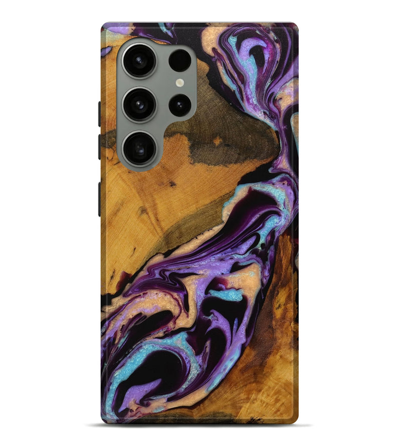 Galaxy S24 Ultra Wood Live Edge Phone Case - Carita (Purple, 731427)