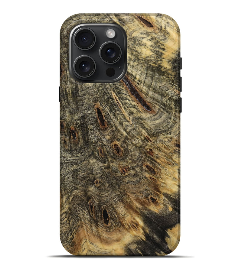 iPhone 16 Pro Max Wood Live Edge Phone Case - Elmo (Wood Burl, 731615)