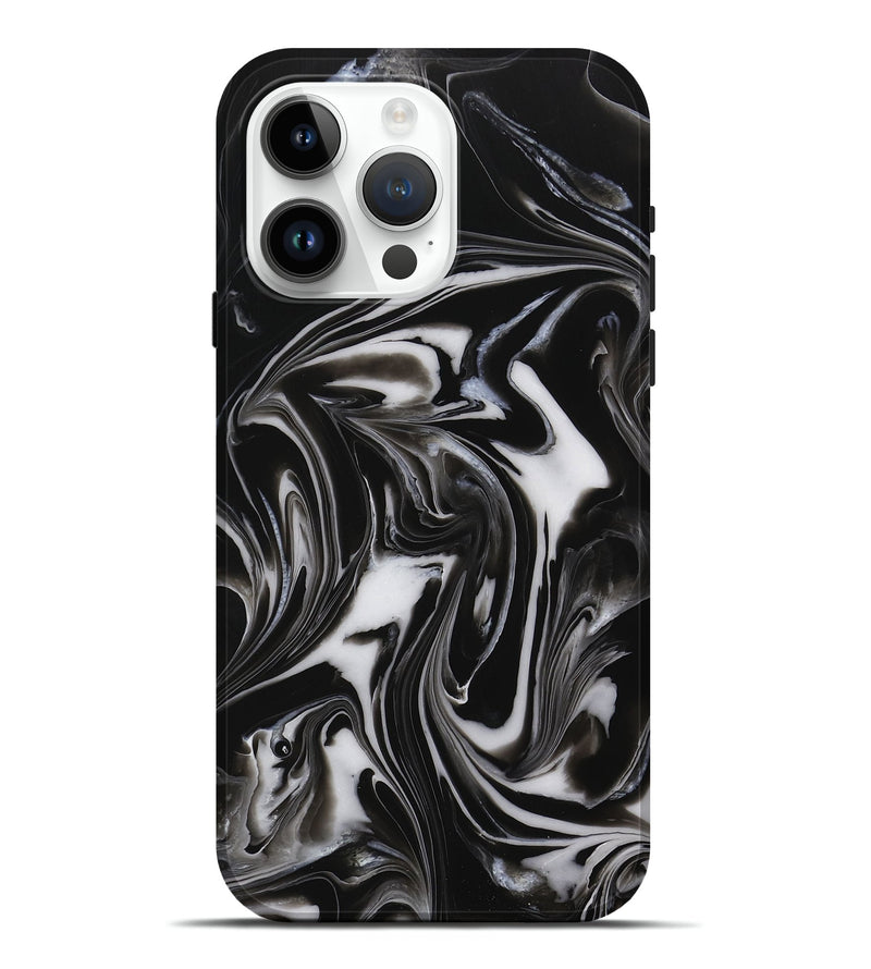 iPhone 15 Pro Max ResinArt Live Edge Phone Case - Bride (Black & White, 731648)