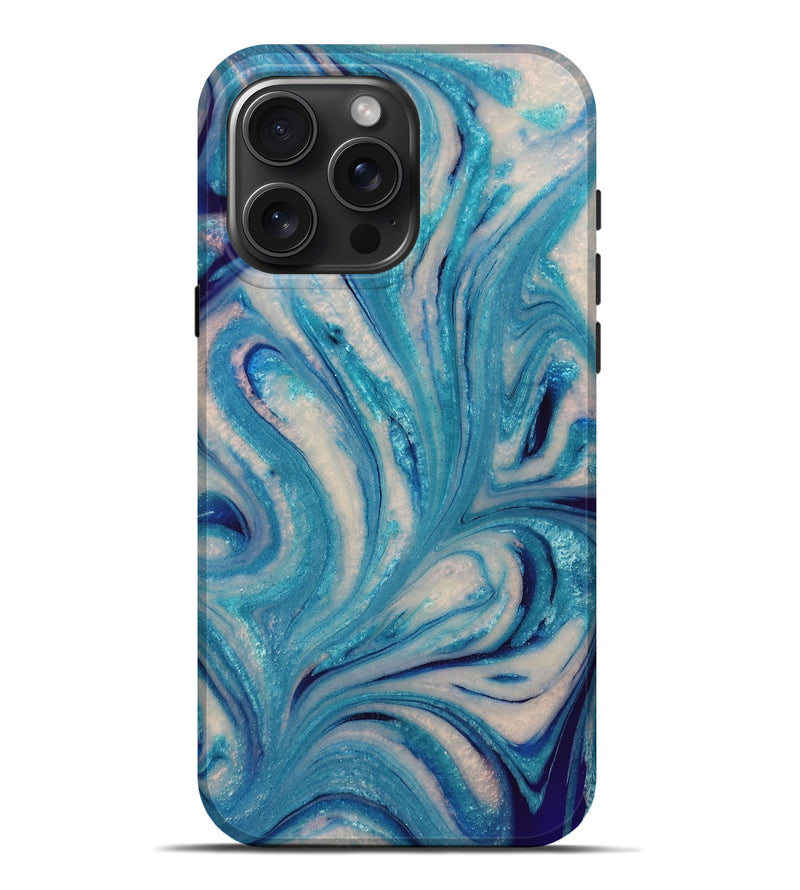 iPhone 16 Pro Max ResinArt Live Edge Phone Case - Rayna (Blue, 731681)
