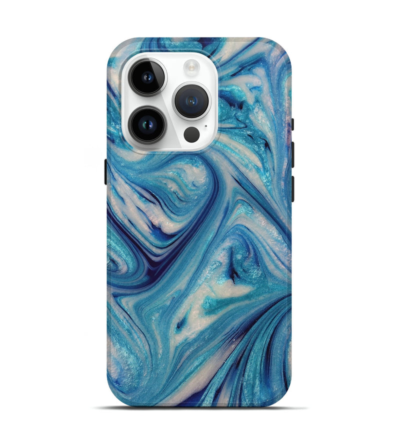iPhone 15 Pro ResinArt Live Edge Phone Case - Arvin (Blue, 731685)