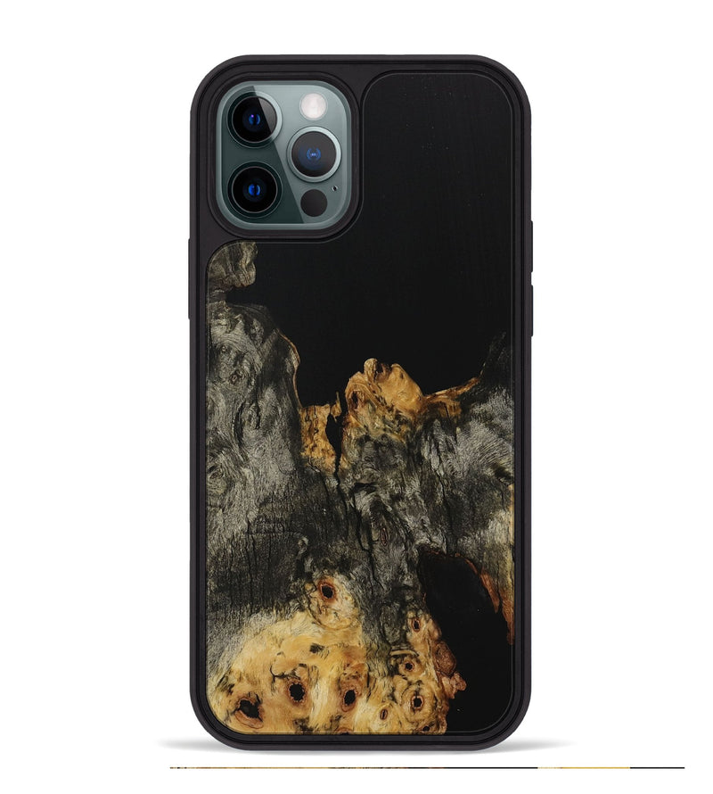 iPhone 12 Pro Max Wood Phone Case - Donnell (Pure Black, 731742)