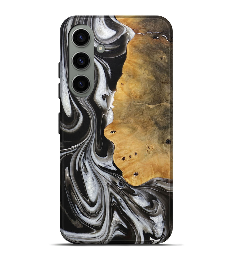 Galaxy S24 Plus Wood Live Edge Phone Case - Allyce (Black & White, 731769)