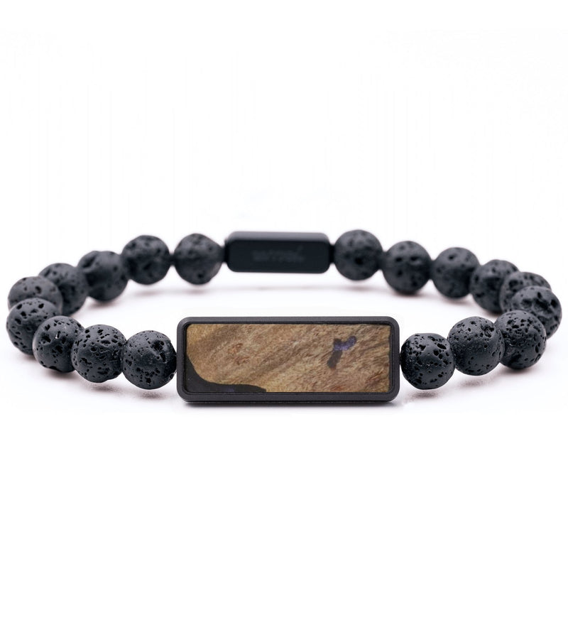 Lava Bead Wood Bracelet - Wendell (Wood Burl, 732173)
