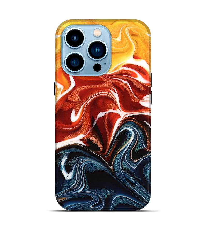 iPhone 14 Pro ResinArt Live Edge Phone Case - Nunzio (Blue, 732320)