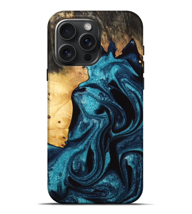 iPhone 16 Pro Max Wood Live Edge Phone Case - Noma (Green, 732344)