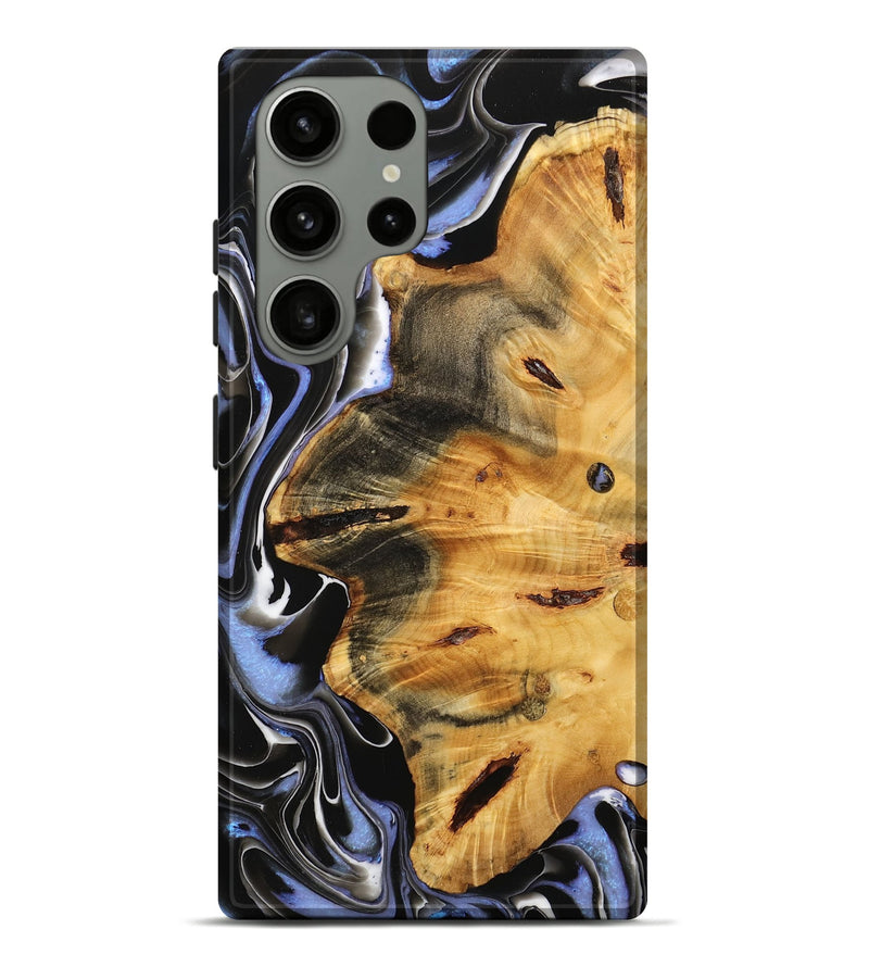 Galaxy S23 Ultra Wood Live Edge Phone Case - Zeina (Black & White, 732371)