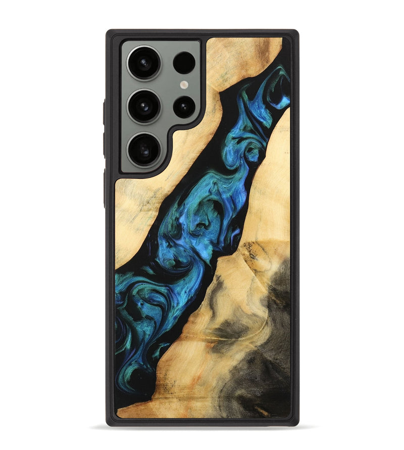 Galaxy S23 Ultra Wood Phone Case - Tish (Blue, 732471)