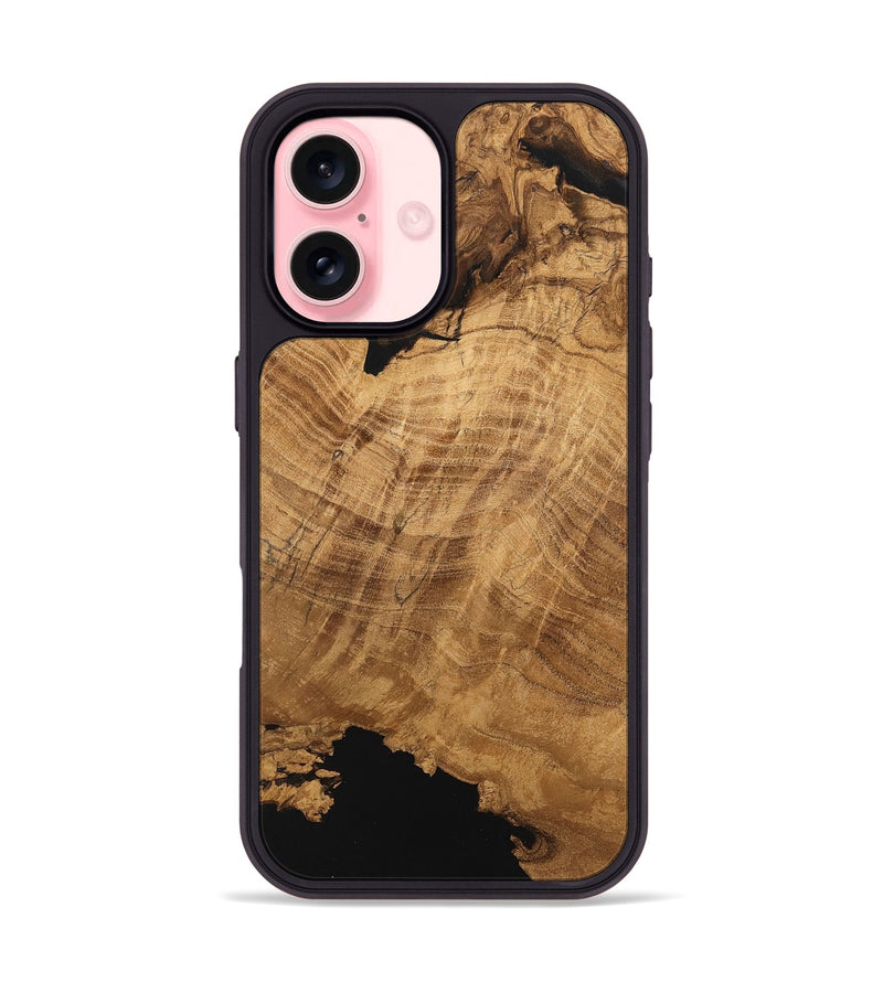 iPhone 16 Wood Phone Case - Jordon (Wood Burl, 732503)