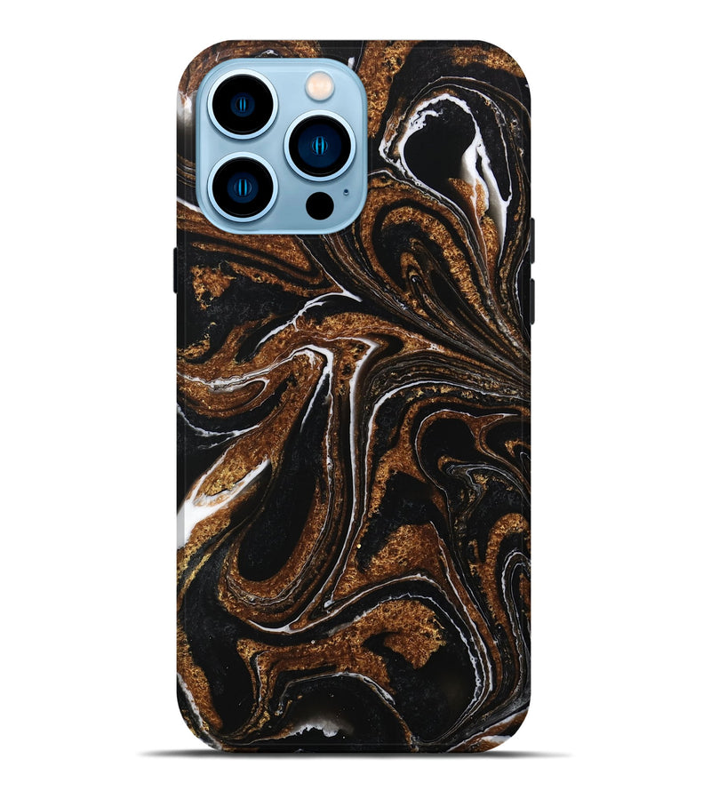 iPhone 14 Pro Max ResinArt Live Edge Phone Case - Phillis (Black & White, 732527)