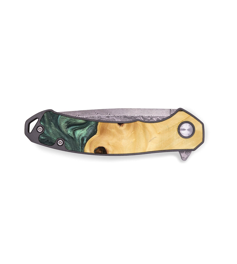 EDC Wood Pocket Knife - Tiffie (Green, 732604)