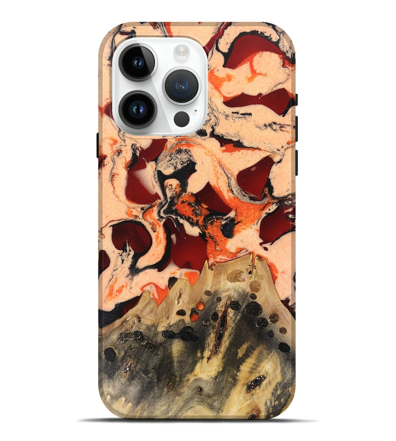 iPhone 15 Pro Max Wood Live Edge Phone Case - Warwick (Red, 733014)