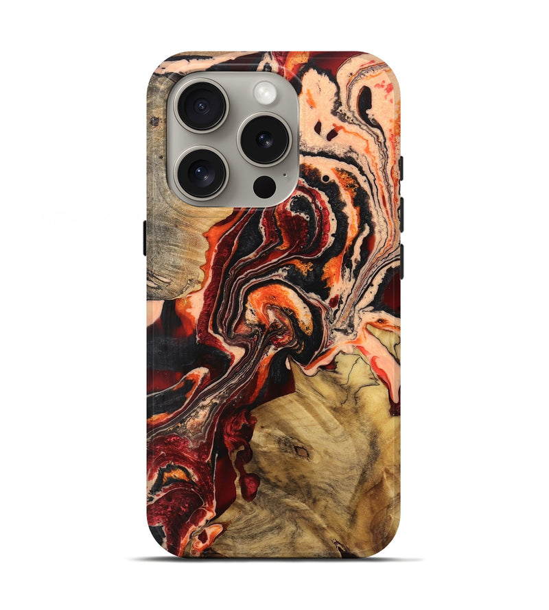iPhone 16 Pro Wood Live Edge Phone Case - Allina (Red, 733015)