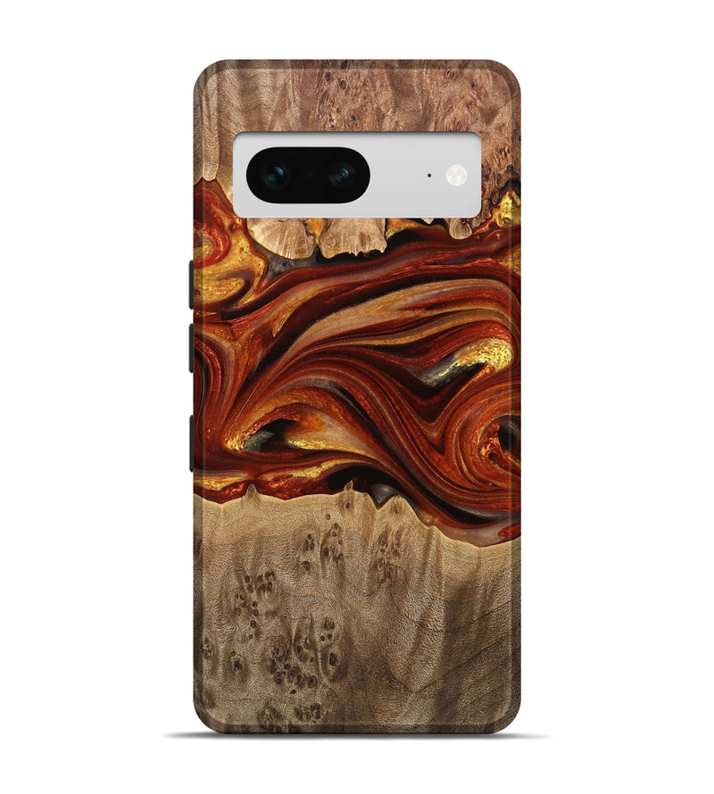 Pixel 7 Wood Live Edge Phone Case - Weringh (Red, 733060)