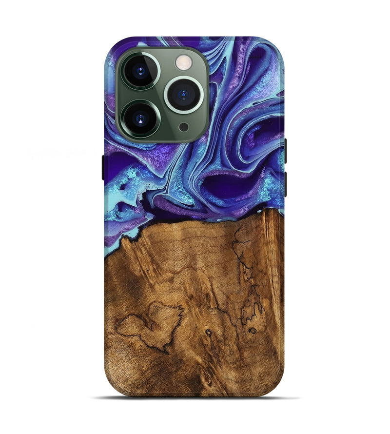 iPhone 13 Pro Wood Live Edge Phone Case - Jordyn (Purple, 733072)
