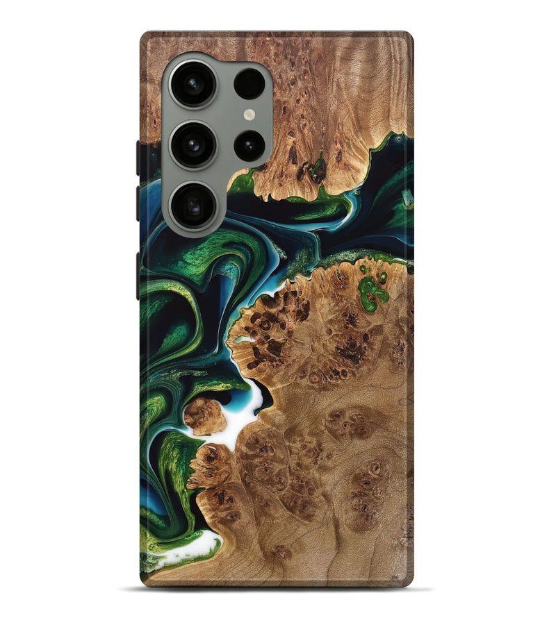 Galaxy S24 Ultra Wood Live Edge Phone Case - Marje (Green, 733081)