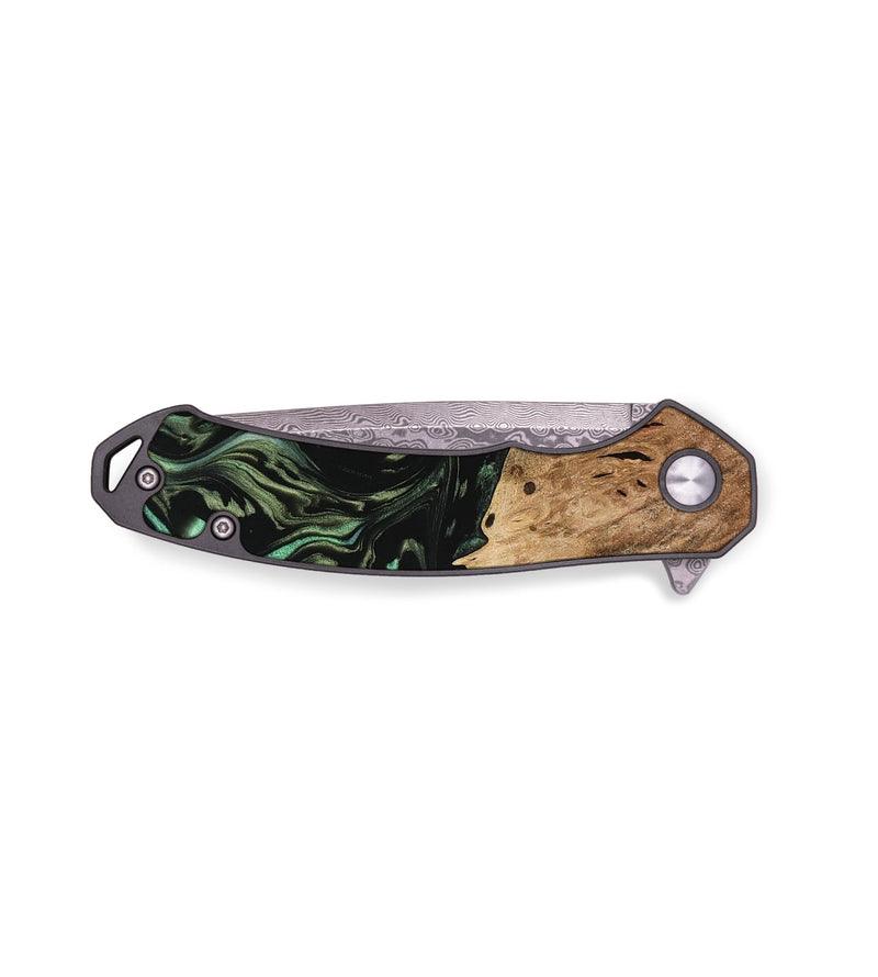 EDC Wood Pocket Knife - Kemal (Green, 733099)