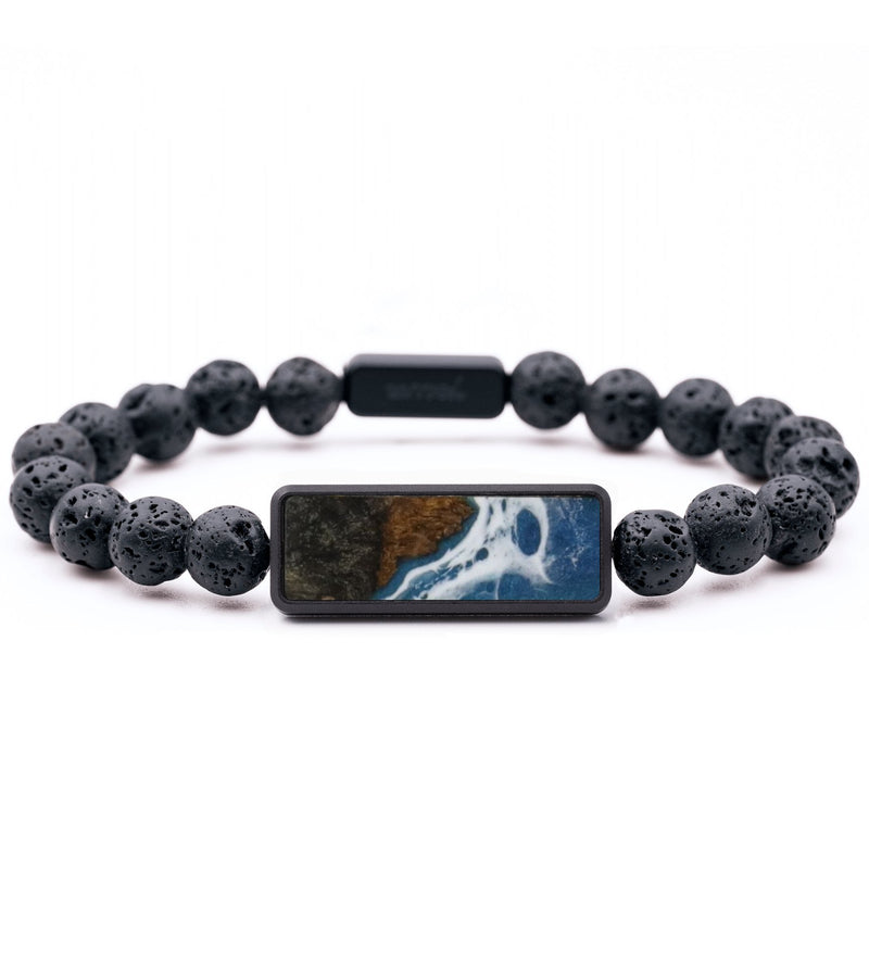 Lava Bead Wood Bracelet - Saul (Coastal, 733302)