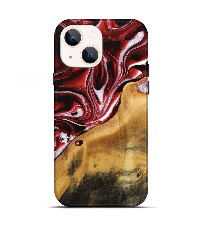 iPhone 13 Wood Live Edge Phone Case - Josepha (Red, 733397)