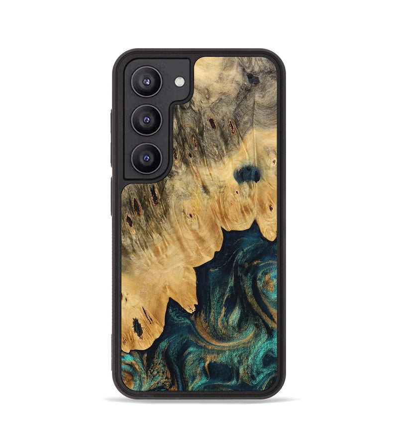 Galaxy S23 Wood Phone Case - Selia (Teal & Gold, 733434)