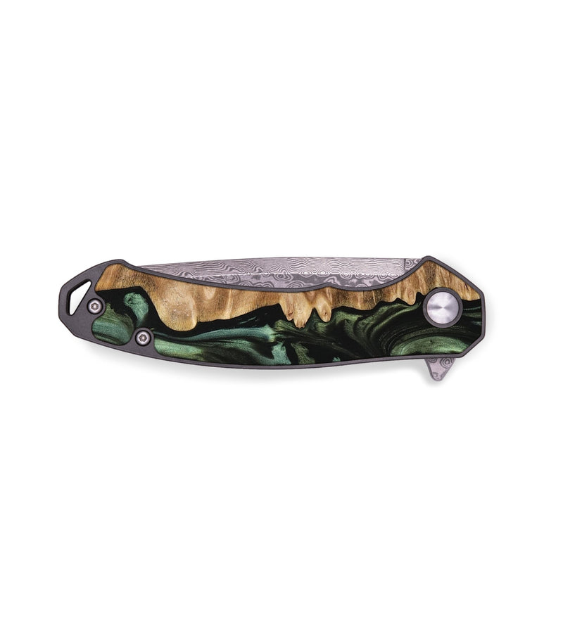 EDC Wood Pocket Knife - Hilmi (Green, 733525)