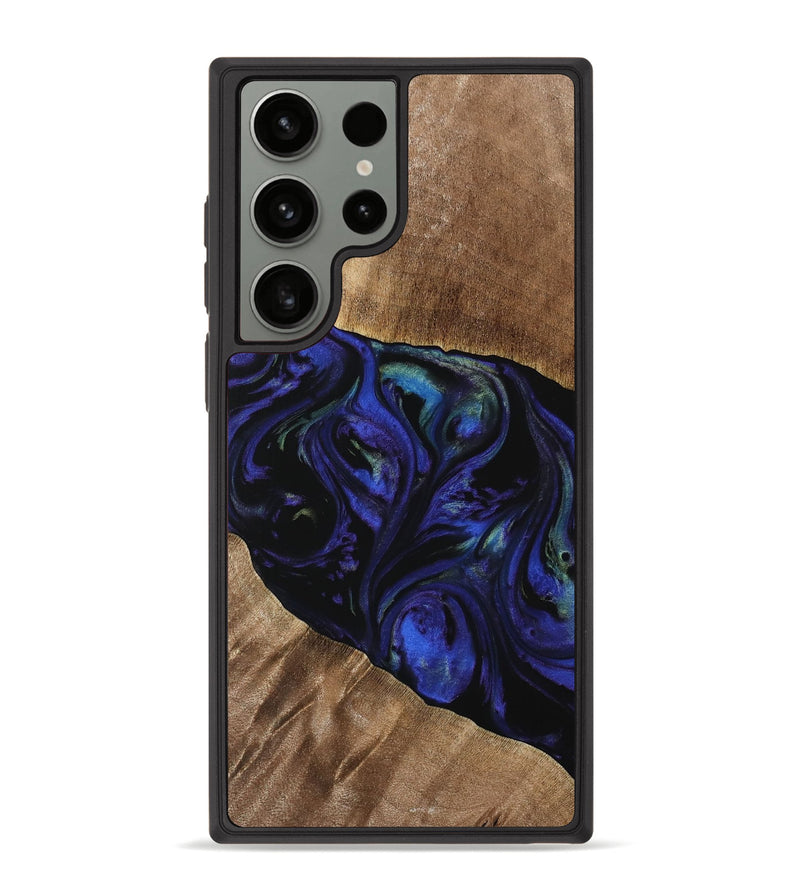Galaxy S23 Ultra Wood Phone Case - HuuLiem (Blue, 733759)