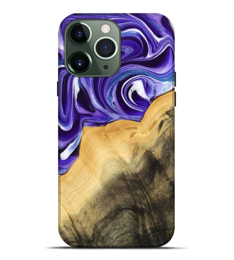iPhone 13 Pro Max Wood Live Edge Phone Case - Emmet (Purple, 733823)