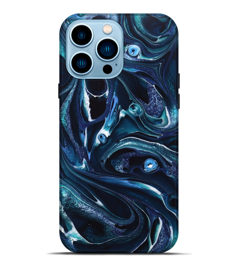 iPhone 14 Pro Max ResinArt Live Edge Phone Case - Nelleke (Blue, 733855)